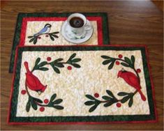 Winter Friends Christmas Table Runner Ideas, Friends Table, Table Runner Ideas, Winter Friends, Table Topper Patterns, Wall Hanging Pattern, Cottage Quilt, Sew Projects, Mug Rug Patterns