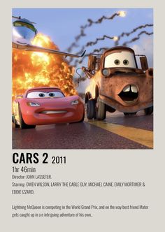 an advertisement for the cars 2 movie