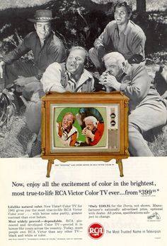 an advertisement for the color tv from 1950