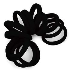 Cyndibands Gentle Hold Soft and Stretchy Seamless Elastic Nylon Fabric No-Metal Ponytail Holders - 12 Hair Ties (Black) Size: 12 Count (Pack of 1).  Gender: female.  Age Group: adult. Thick Natural Hair, Pony Style, Beige Blonde, Black Seamless, Elastic Hair Ties, Hair Strand, Hair Elastics, Soft Hair, Ponytail Holders