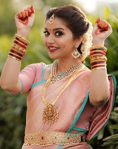 Telugu Engagement Photos, Swathi Reddy Marriage, Telugu Wedding Hairstyles, Traditional Telugu Jewellery, Bridal Hairstyle For Saree, Telugu Bridal Hairstyles, South Indian Bride Saree Telugu Wedding, Bridal Looks Indian Brides In Saree, Pellikuthuru Hairstyles