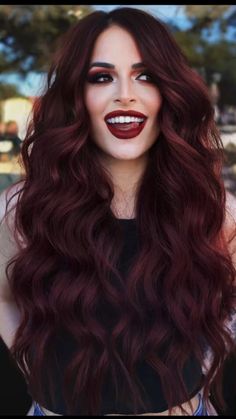 Deep Burgundy Brown Hair, Widow Peak Hairstyles Women, Dark Red Hair Pale Skin, Super Dark Red Hair, Red Hair For Olive Skin Tone, Garnet Hair Color, Purplish Red Hair, Dark Red Hair With Bangs, Cherry Wine Hair