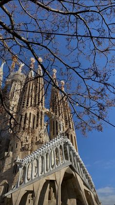 La Sagrada Familia en otoño dónde se ven los árboles sin muchas hojas Espana Aesthetic, Barcelona Photos, Spain Aesthetics, Barcelona Aesthetic, Barcelona Architecture