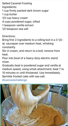 an image of a mixer mixing cream in a bowl with instructions on how to mix it