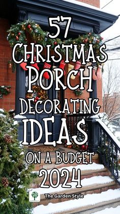 Discover how to decorate your porch with festive charm on a budget! From repurposing old ornaments to creating snow-covered planters, these DIY ideas will make your porch the coziest spot for the holidays. Click now to get inspired and craft your best outdoor cozy Christmas look! Christmas Hanging Planters, Christmas Decorating Ideas For Outside, Small Wreath Ideas Christmas Decorations, Sit Christmas Decor, Front Porch Christmas Tree Ideas Outdoor, How To Decorate Front Porch Christmas, Xmas House Decorations Outside, Vintage Sled Decorating Ideas