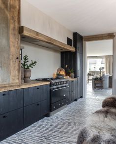 the kitchen is clean and ready to be used as a dining room or living room