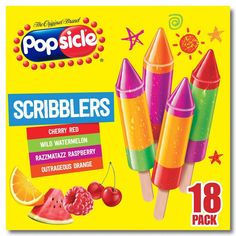 popsicle scribblers are on display for the kids to enjoy their time