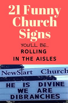 two funny church signs that say, you'll be rolling in the aisles