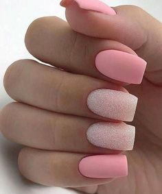 Pink Wedding Nails, Wedding Nail Art Design, Sugar Nails, Matte Nail Art, Matte Nail, Valentine Nails, Matte Nails Design, Glitter Dust, Glitter Powder