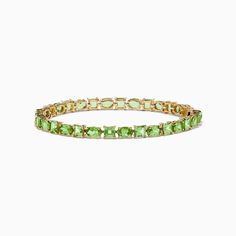 14K Yellow Gold Peridot Tennis Bracelet 13.50 TCW Peridot Bracelet, Effy Jewelry, Tennis Bracelet, Gold Yellow, Tennis, 14k Gold, Yellow Gold, Bracelet, Yellow