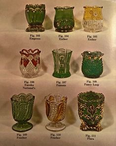 an image of different glass vases on display