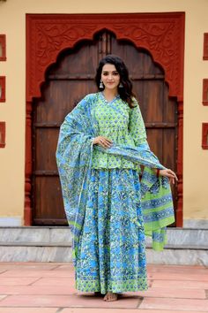 Traditional Hand Block Print Designer Lehenga Choli with Pure Cotton Dupatta Diwali Block Print Traditional Choli, Navratri Semi-stitched Block Print Traditional Wear, Traditional Block Print Navratri Dresses, Navratri Festive Block Print Dress, Diwali Blue Block Print Dupatta, Saree Styles