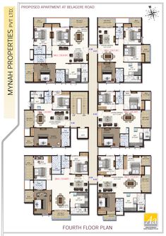 the four bedroom apartment floor plan for two story house plans with attached living room and kitchen