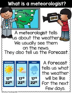 a weather poster with the words what is a meteorist? and an image of a man