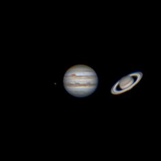 saturn and its rings in the dark sky