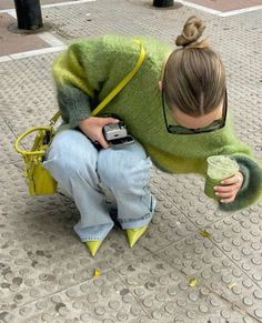 Corporate Fits, Outfit Trends, Fall Fits, Green Outfit, Mode Inspo, Pullover Sweater Women, Looks Chic, 가을 패션, Autumn Outfit