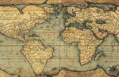 an old map of the world