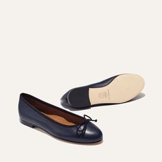 The Demi - Black and Navy Nappa – Margaux Navy Girl, French Girl Chic, Smart Design, Ballerina Flats, French Girl, Ballet Flat Shoes, Handmade Shoes, Nappa Leather, Black Heels