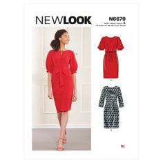 a women's dress and jacket sewing pattern, new look n5879