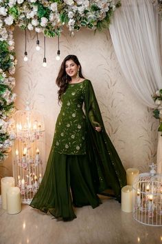 Kurta With Palazzo, Anarkali Dress Pattern, Salwar Kamiz, Stylish Party Dresses