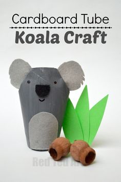 the koala craft is made out of cardboard and has two leaves on each side