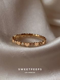 Product Details + Care  - 18K Gold Dipped Over Brass - Brass: Copper + Zinc Alloy - 1 Ring - Wipe Clean  - Imported  Dimensions - Size is 6 Have a question? Please message info@shopsweetpeeps.com and our support team will get back to you in 48 hours. Cute Simple Rings Gold, Promise Rings For Her Simple Gold, Gold Rings Heart Design, Simple Western Rings, Lots Of Rings On Hand, Pretty Rings Gold, Cute Everyday Jewelry, Dainty Rings Gold, Pretty Jewellery Rings