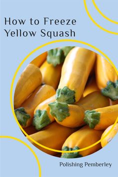 the cover of how to freeze yellow squash by polishing penderley, with an image of zucchini and broccoli