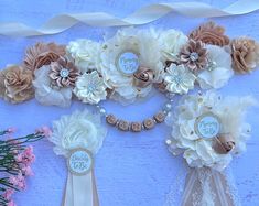 Mommy to Be Maternity Belly Bump Flower Sash, Pregnant Expecting Mother Tummy Sash, Maternity Photo Prop for Mama to Be, Baby Shower Sash - Etsy Baby Shower Sash Boy, Maternity Belt Sash, Cute Pregnancy Photos, Maternity Photo Props, Baby Shower Sweets, Baby Shower Sash, Baby Shower Boho, Candy Bouquet Diy, Bohemian Baby Shower