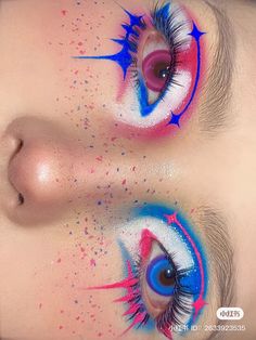 Extra Makeup Looks, Unique Makeup Looks, Funky Makeup, Drag Make-up, Graphic Makeup, Swag Makeup, Smink Inspiration