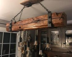 an old wooden beam hanging from the ceiling