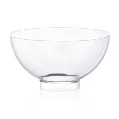 a clear bowl on a white background with no one in it or the bowl is empty