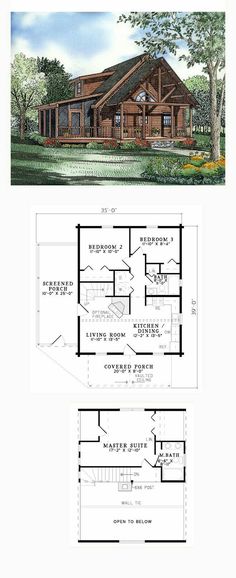 two story house plans with lofts and open floor plan for small cabin home plans