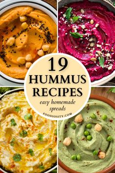 hummus recipe collage with text overlay