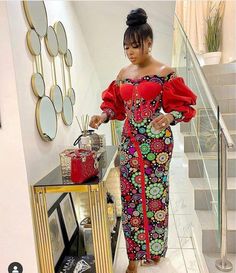 Ankara Party Dress Ankara Dresses for Women African Women | Etsy Styles Ankara, Ankara Long Gown, Fitted Party Dress, Ankara Long Gown Styles, Ankara Gown Styles, Afrikaanse Mode, Ankara Dresses