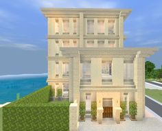 an image of a very large house in minecraft