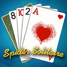 the logo for spider soltatione with four playing cards in front of it and an image of a heart