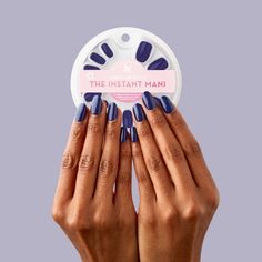 Olive And June Nails, Nails Olive, Long Nail Beds, Short Press On Nails, Kiss Nails, Indigo Color, Olive And June, Deep Indigo, Indigo Colour