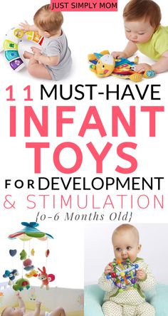 the book cover for 1 must have infant toys for development and simulation