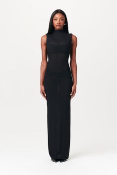 Our mesh maxi dress is cut from double-lined mesh for sheer coverage that can be worn over our undergarments or as a swim cover-up. Features a sleeveless design, high neckline, and a bodycon finish. Mesh Collection Import Self + Lining: 95% Polyester, 5% Spandex Models wear size X-Small Double-lined True to size Long Mesh Dress, Sheer Mesh Dress, Sheer Gown, Sheer Maxi Dress, Naked Wardrobe, Mesh Maxi Dress, Deep Orange, Dress Jewelry, Swim Cover