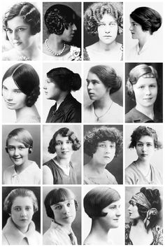 THE VINTAGE THIMBLE — 1920’s Hairstyles A collection of 1920’s... 1920 Hairstyles, 30s Hairstyles, Cottage Loaf, 1920 Hair, Hairstyles 1920, 20s Hair, 1930s Hair, Historical Hairstyles, Fashion 1920s