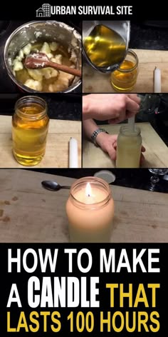 Emergency Heat Source, Make A Candle, Emergency Candles, 1000 Lifehacks, Emergency Preparedness Food, Survival Ideas, Survival Items, Emergency Preparedness Kit, Emergency Preparation