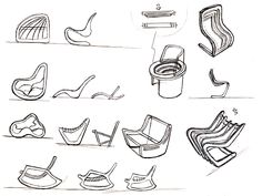 some sketches of different types of chairs