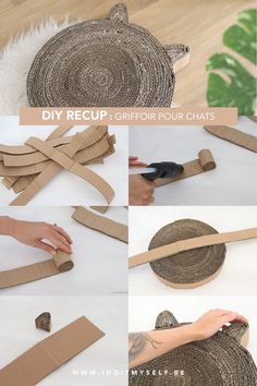 the steps to make a diy wreath out of cardboard