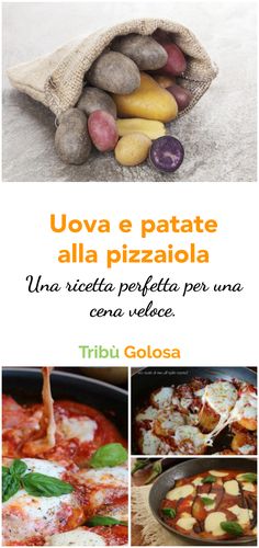 an advertisement with different types of food in the middle and on the bottom, there is a bag full of vegetables