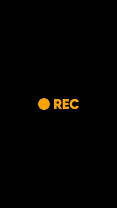 an orange rec logo on a black background