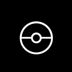 a black background with a white circle in the middle that has an image of a pokemon ball on it