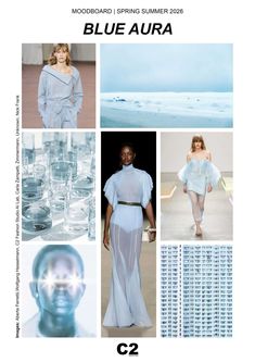 Moodboard Blue, Summer Color Trends, Trends 2025, Carla Zampatti, Blue Aura