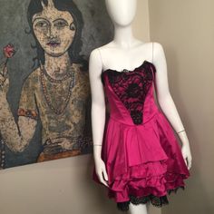 Sequin Bustier, Tulle Underskirt, Betsey Johnson Dress, Skirt With Lace, Betsey Johnson Dresses, Decorative Trim, Tiered Skirt, Top Tier, Betsey Johnson