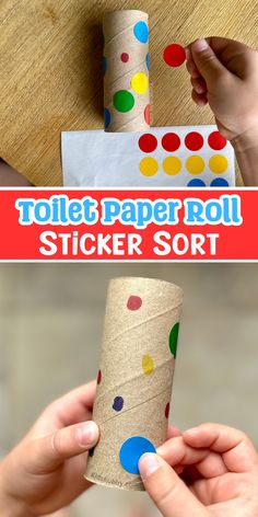 this toilet paper roll sticker sort is so easy to make