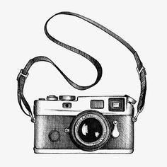 Camera Illustration, Camera Drawing, Camera Tattoo, Vintage Logos, Camera Art, Gadgets Technology Awesome, Cartoons Png, Web Banner Design, Camera Strap